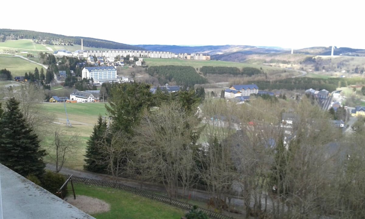 Blick vom 5 Stock AHORN Hotel Am Fichtelberg