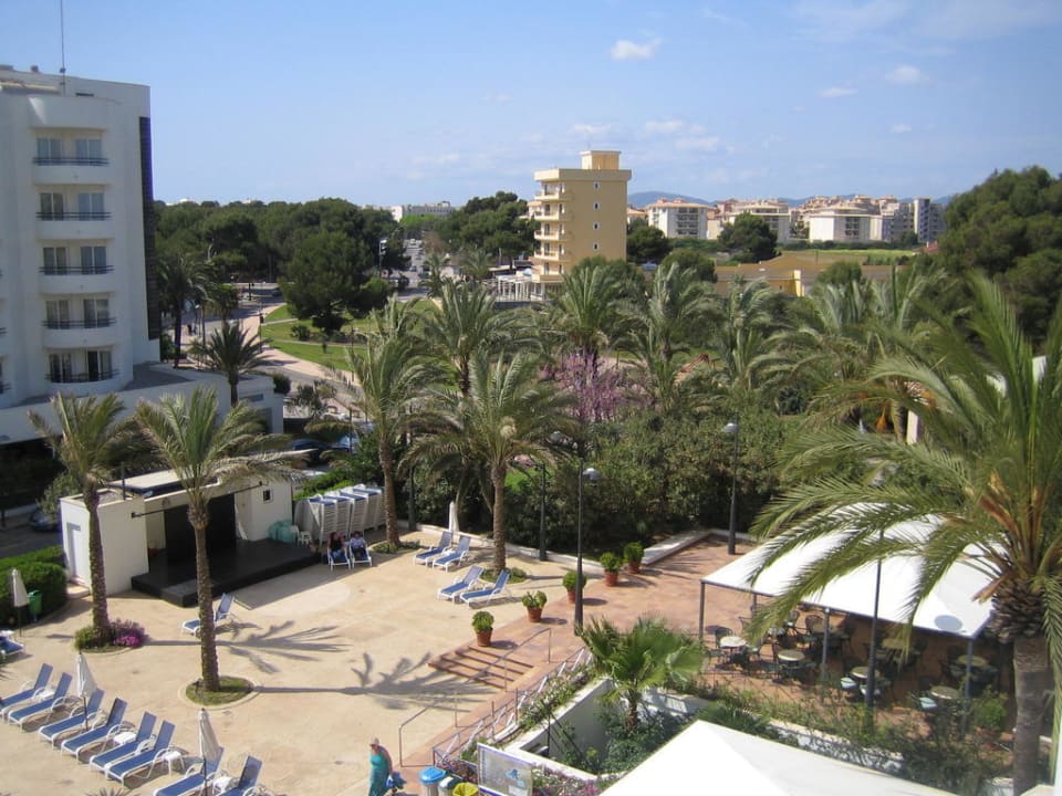 Blick vom Balkon Richtung Westen Hipotels Hipocampo Playa