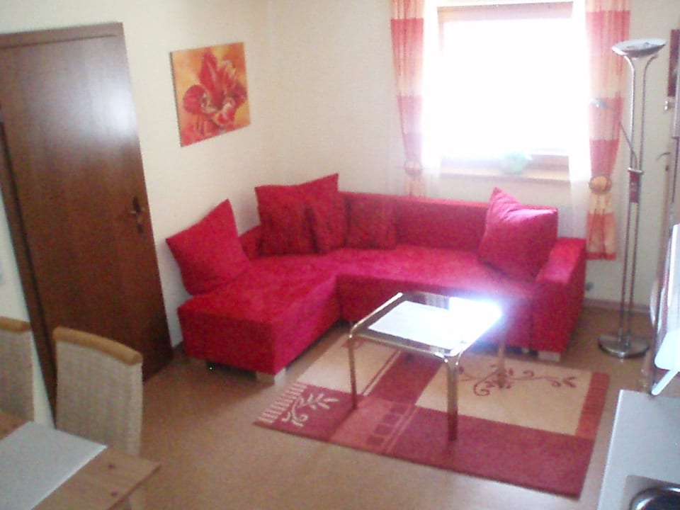 Wohnbereich in der Ferienwohnung Gästeheim Ribis