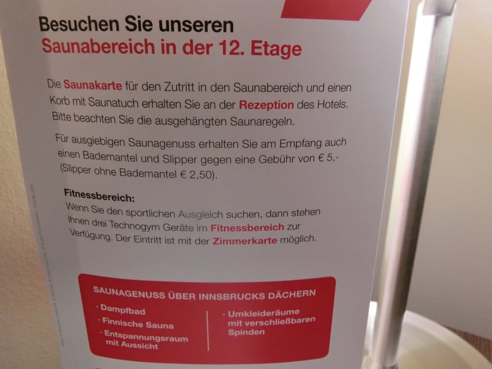 Sauna Hilton Garden Inn Innsbruck Tivoli