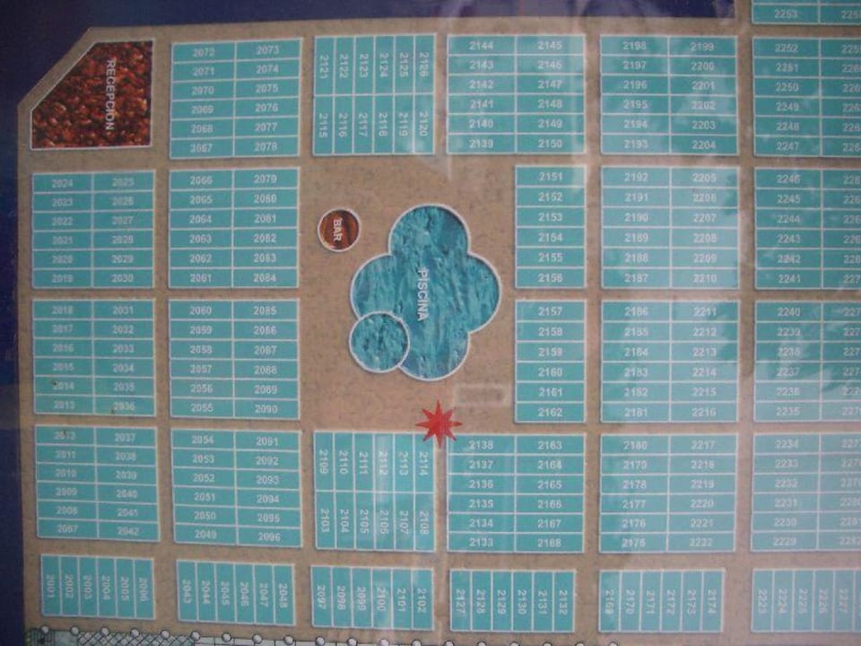 Plan der Anlage. Hotel Bungalows Duna Flor