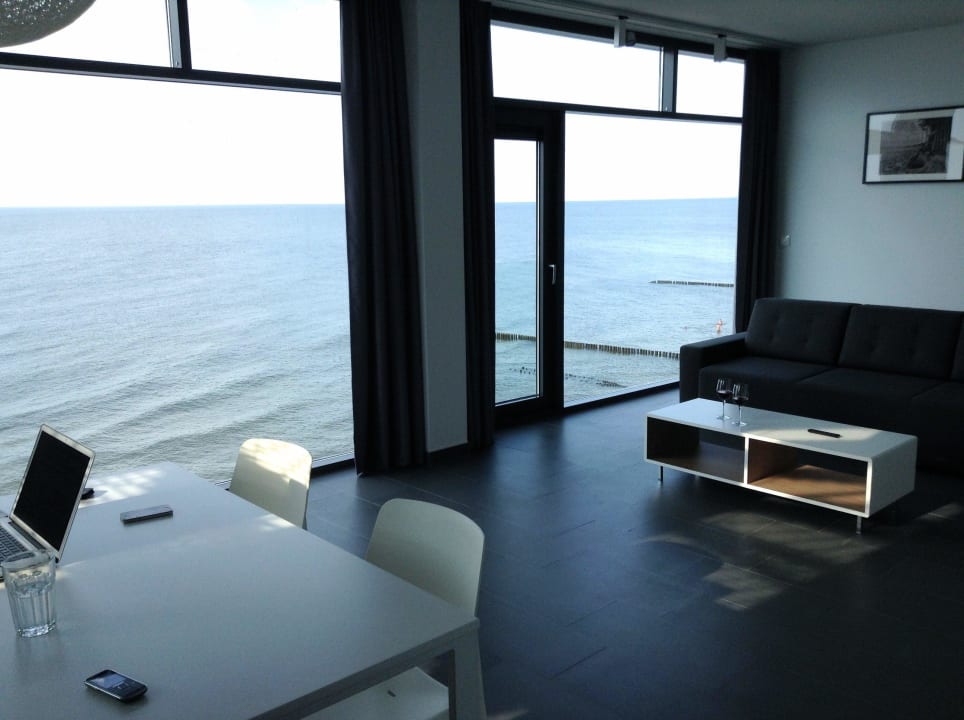 Wohnzimmer mit direktem Blick auf die Ostsee Boulevard Ustronie Morskie by Zdrojowa