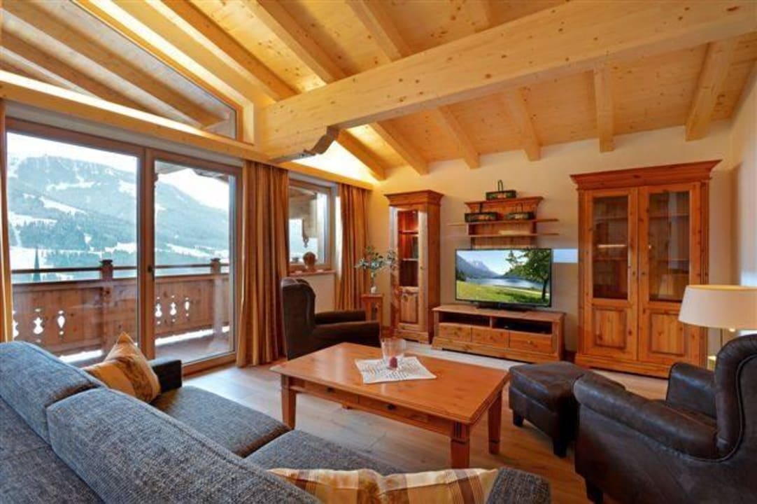 Ferienwohnung Panoramablick Wohnzimmer Apart Tirol Ferienwohnungen