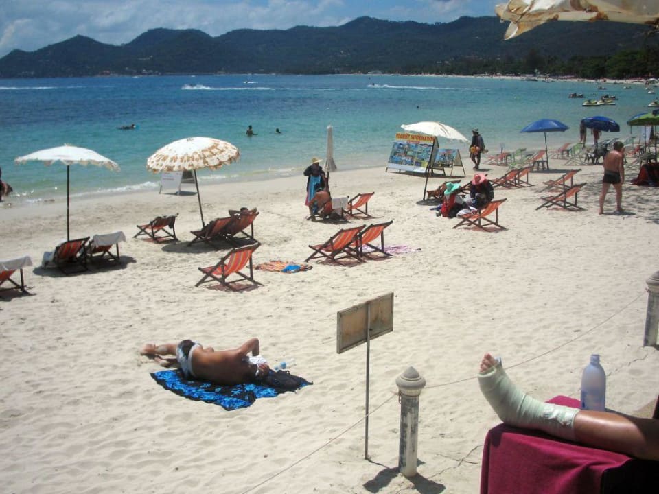 Hotelstrand sehr zentral am Chaweng! Hotel P&P Resort