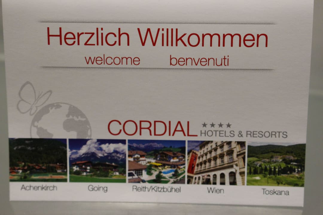 Willkommensgruß Lisi Family Hotel Reith bei Kitzbühel