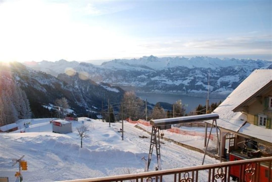 Ausblick aus unserem Zimmer Hotel Alpina