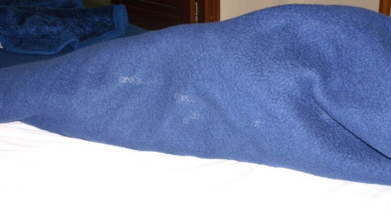 Bett Decke mit Flecken... Hotel Bravo Djerba