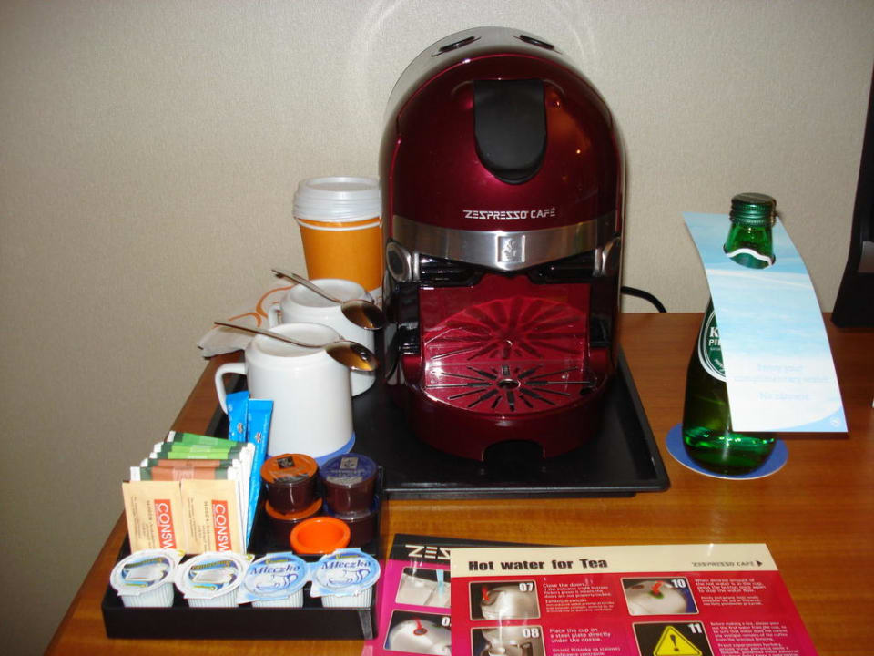 Kaffeemaschine in der Junior-Suite Sheraton Warsaw Hotel