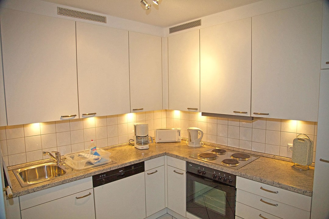 Küche voll ausgestattet Residenz Waldhaus Ferienwohnung 33