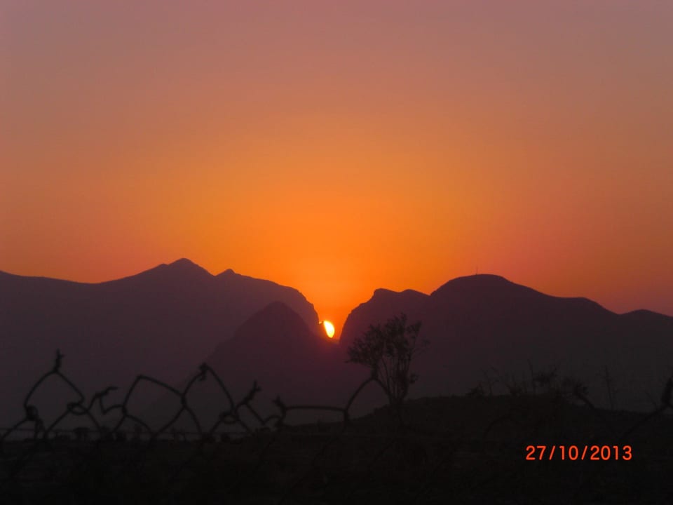 Sonnenuntergang Jebel Shams Camp
