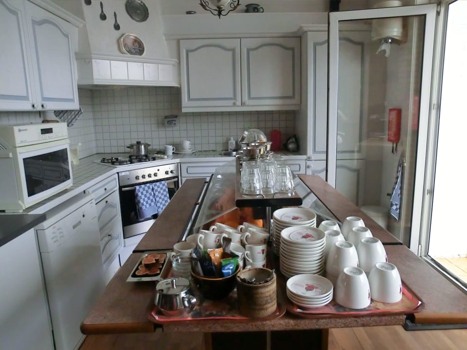 Küche m.Teil des Frühstücksbuffets Hotel De Ruyter