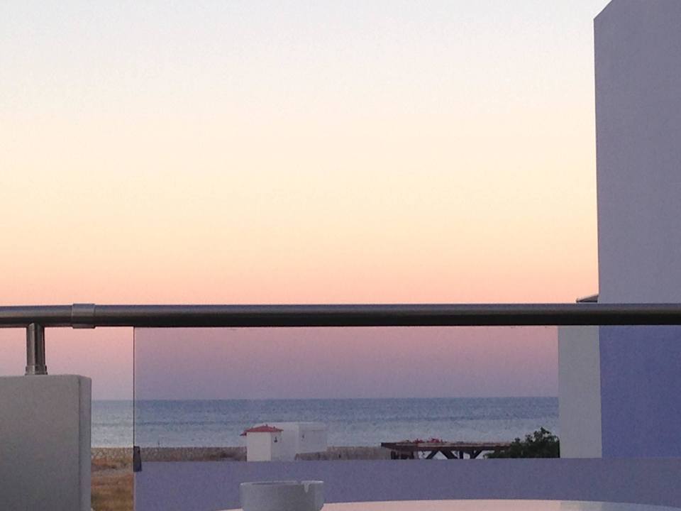 Blick vom Balkon der Seaside Suite Atlantica Mikri Poli Rhodes