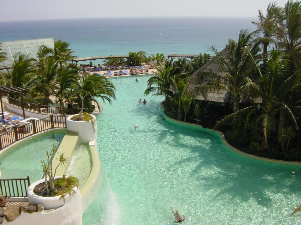 Blick vom der Rezeption auf den Pool Club Jandia Princess