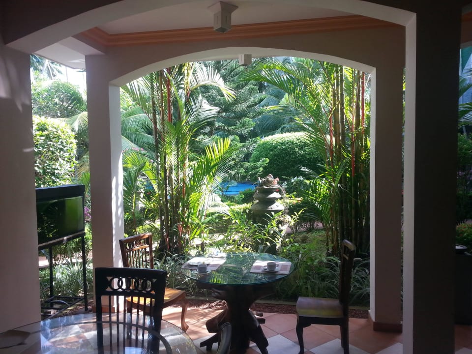 Blick vom Frühstückstisch Hotel Bentota Village