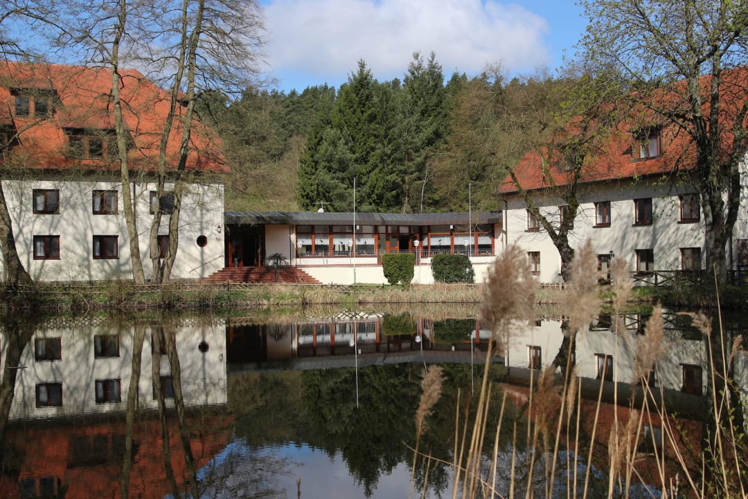 Blick über den Teich Seezeit Hotel Bad Stuer