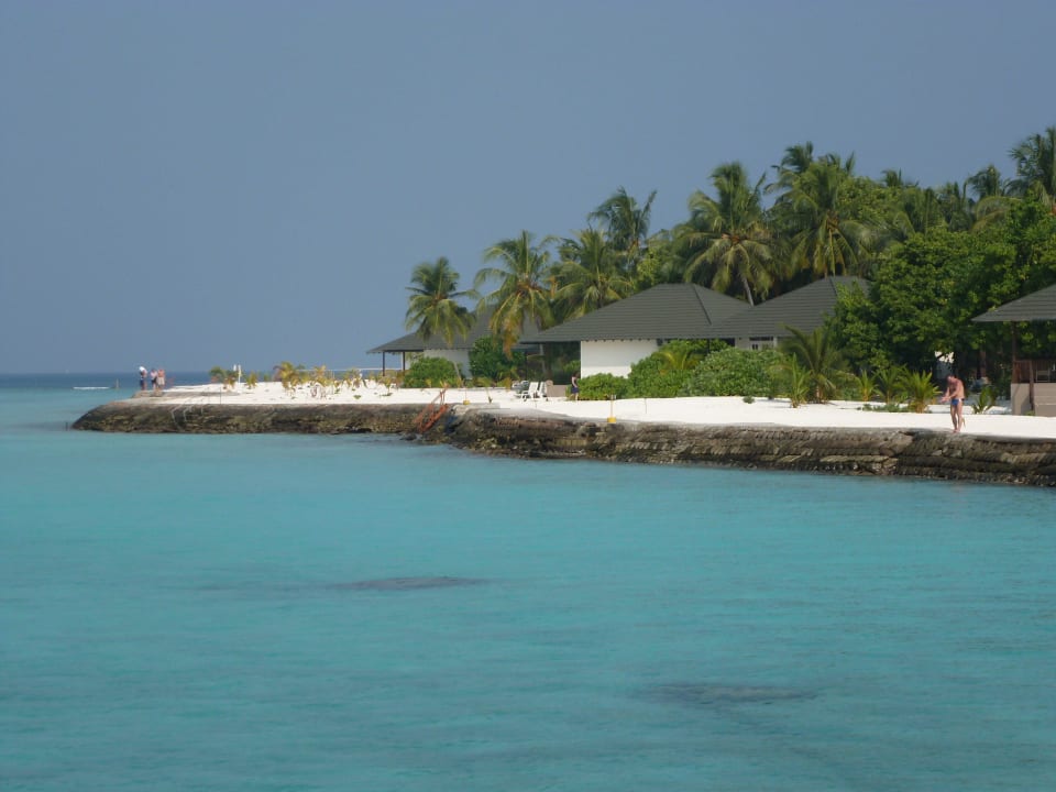 So sieht es vom Süd-Steg aus Adaaran Select Meedhupparu Island Resort - Premium All Inclusive