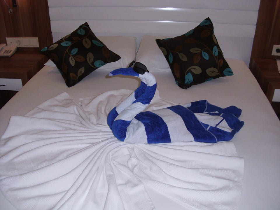 Schwan aus einem Badetuch Dizalya Palm Garden