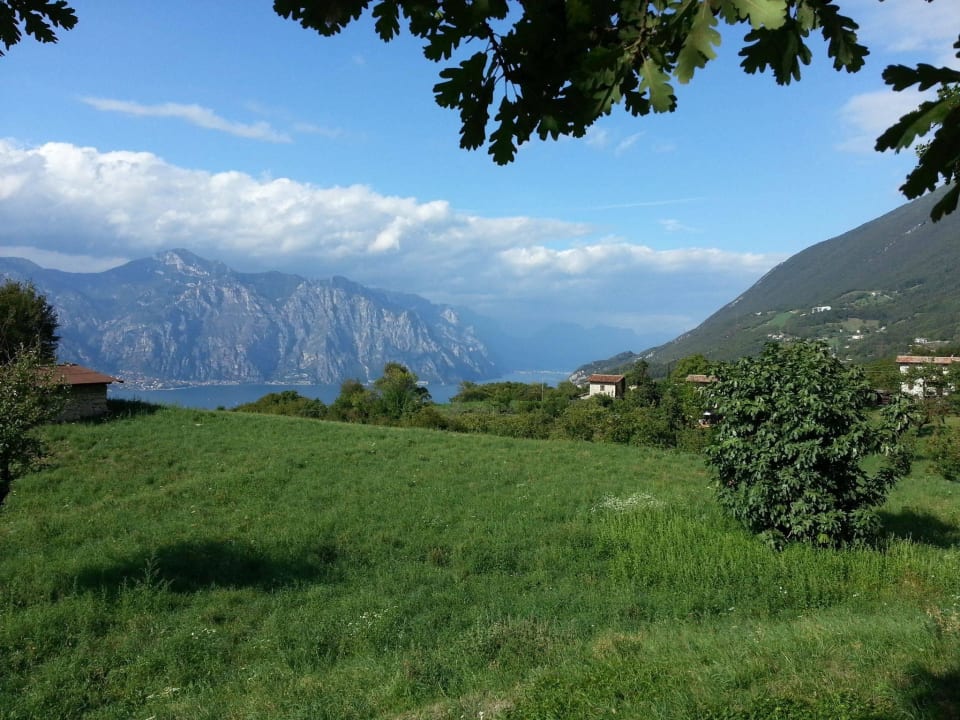 Blick von der Frühstücksterrasse auf den Gardasee Agriturismo San Maggiore