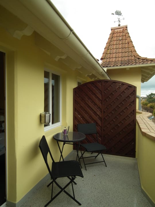 Zimmer Vasco da Gama Balkon Hotel Villa Seeschlößchen