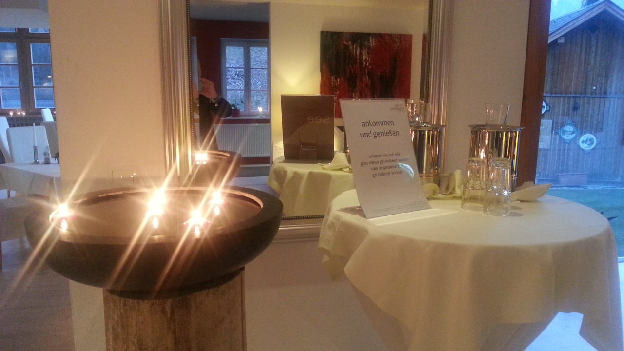 Saft und Wasser zur Begrüßung Seehotel Grundlsee