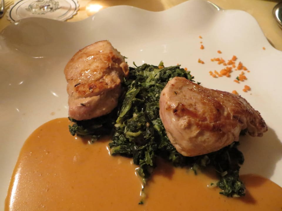 Schweinemedaillons mit Blattspinat Hotel-Gasthof Zur Kapelle