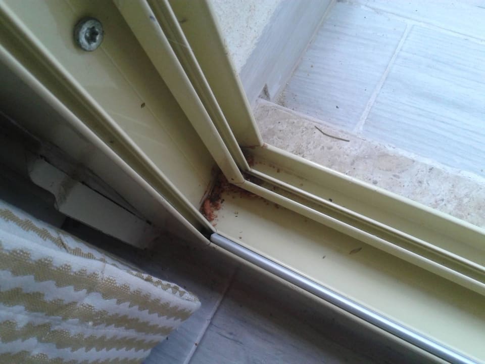 Dreck und Ungeziefer in Balkontür Ulusoy Kemer Holiday Club