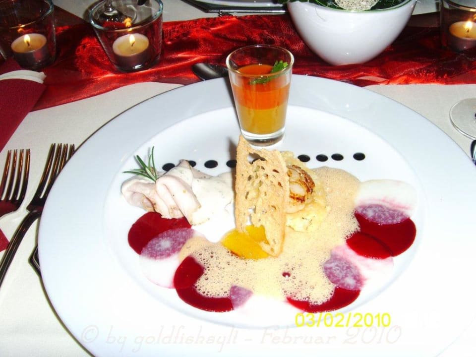 Vorspeise Candle-Light-Dinner Boutiquehotel Myn Utspann