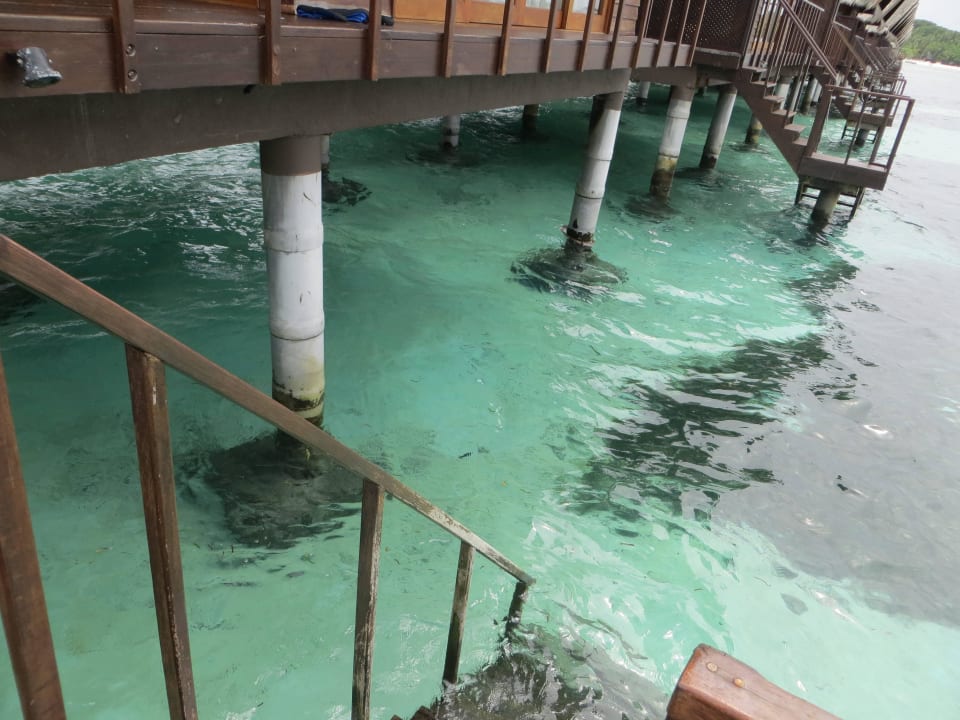 Blick aus dem Bungalow 839 aufs Meer Adaaran Select Hudhuran Fushi - Premium All Inclusive