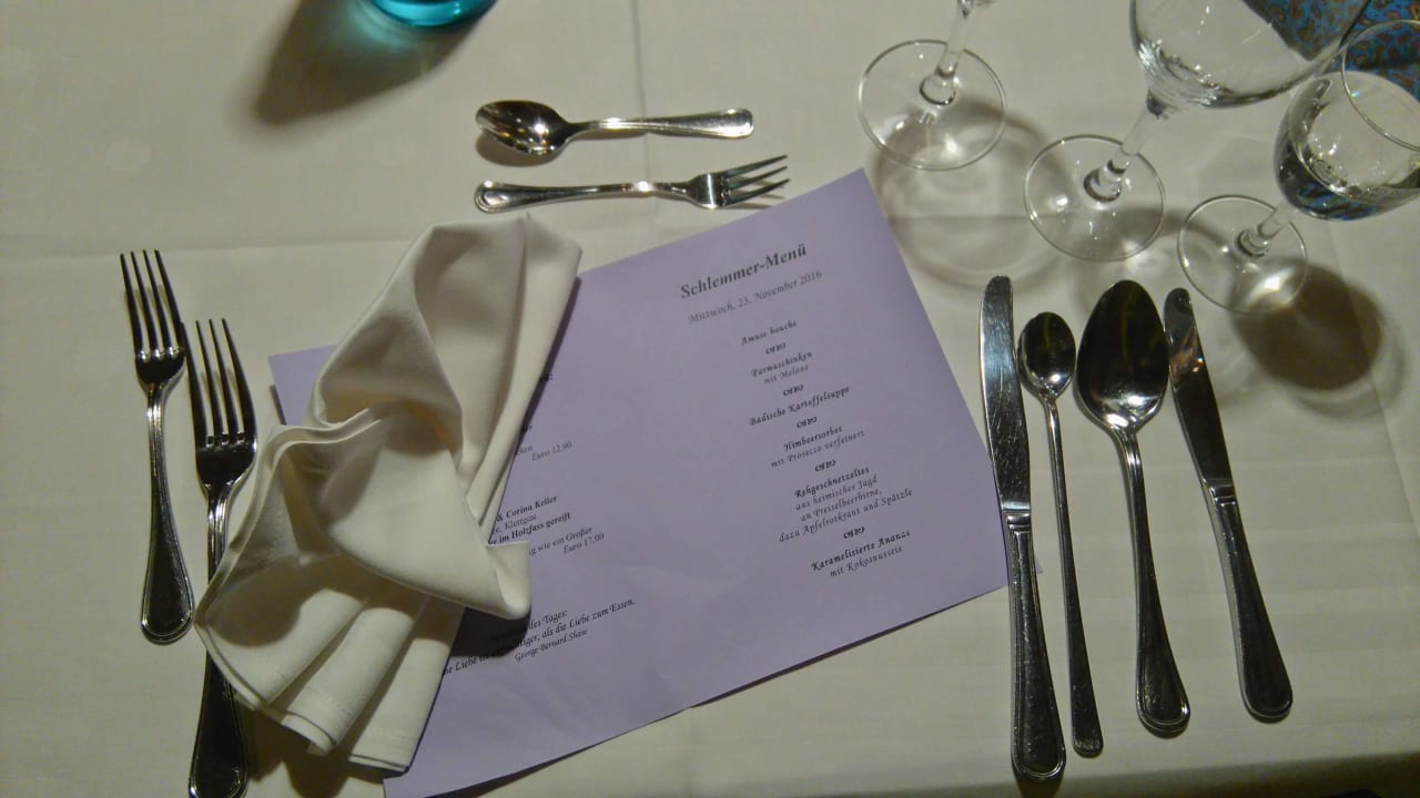 Tischgedeck Schwarzwaldhotel Ruhbühl