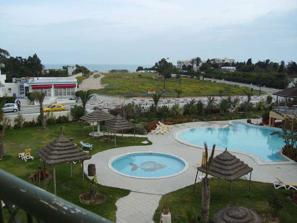 vue de ma chambre terrasse Hotel African Queen