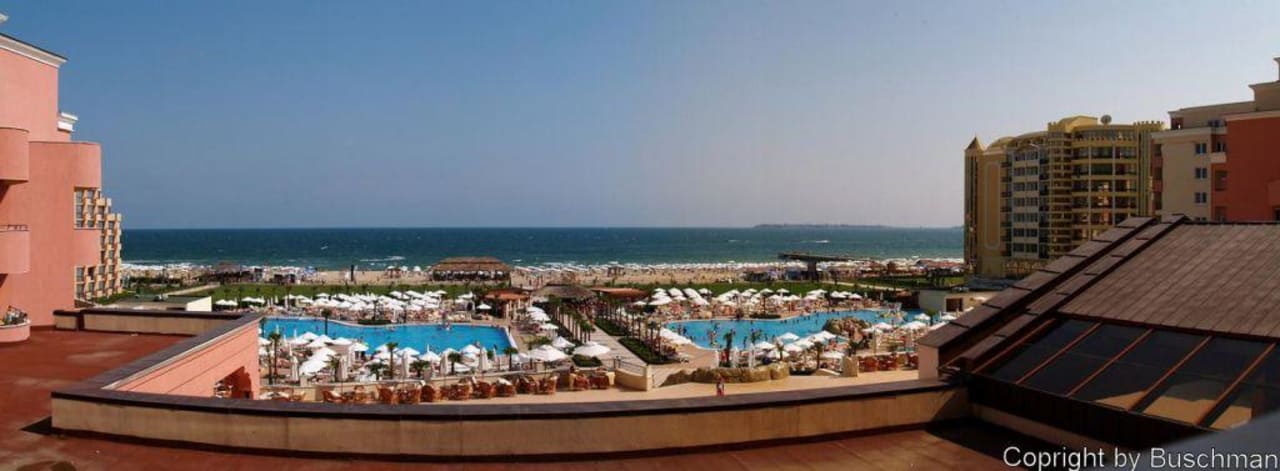 Blick vom Balkon 4. Stock Panorama DIT Majestic Beach Resort