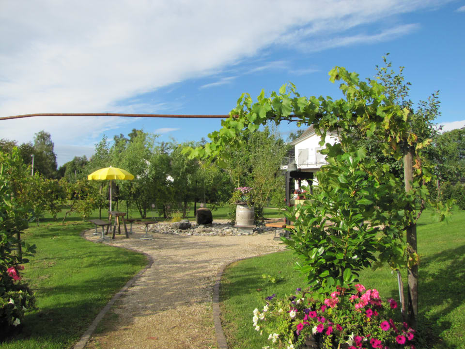 Garten hinterm Haus Hotel Traube am See