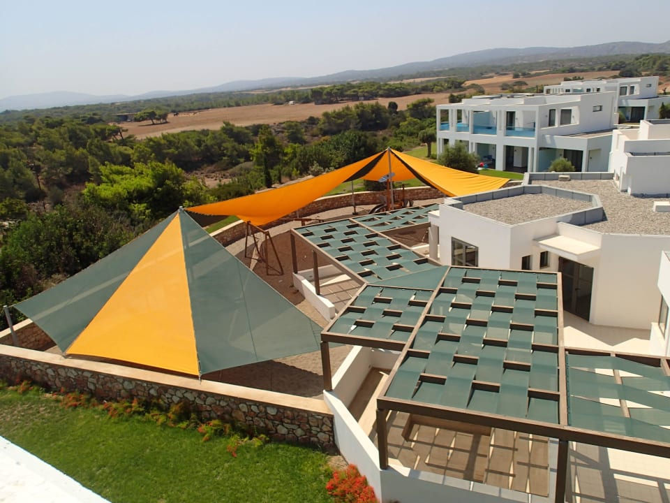 Ausblick von den Rutschen Atlantica Plimmiri