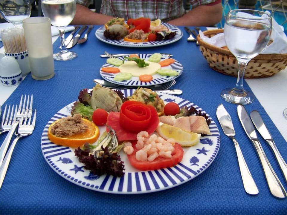 Die Vorspeise im Fischrestaurant Can Garden Resort