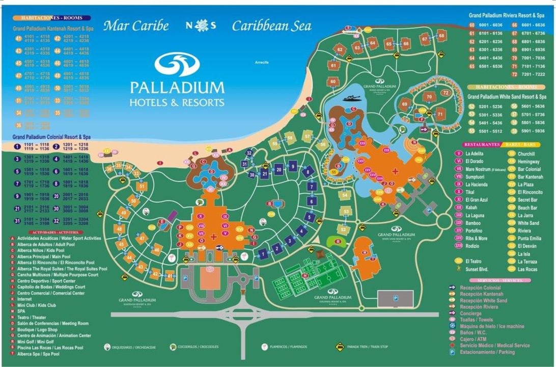 Hochaufgelöste Karte Grand Palladium Select White Sand Resort & Spa
