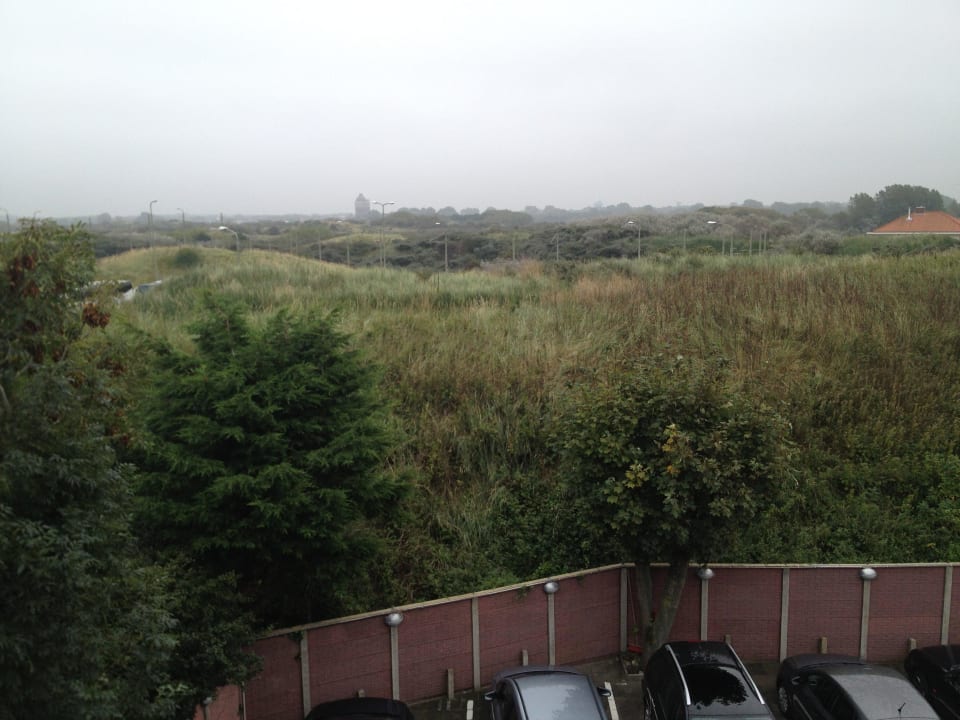 Ausblick zu den Dünen aus unserem Doppelzimmer Hotel Duinzicht Duinhorst