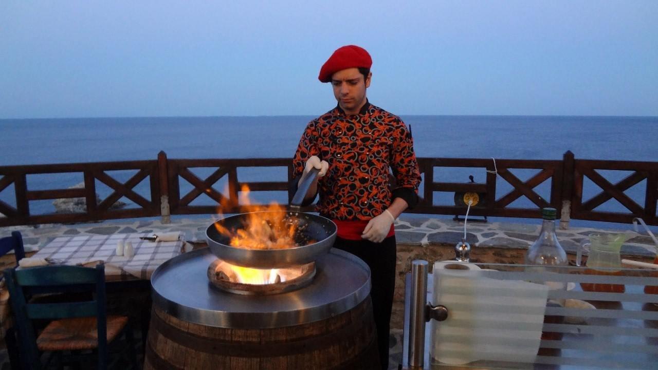 Livecooking am Abend Hotel Kalithea Horizon Royal