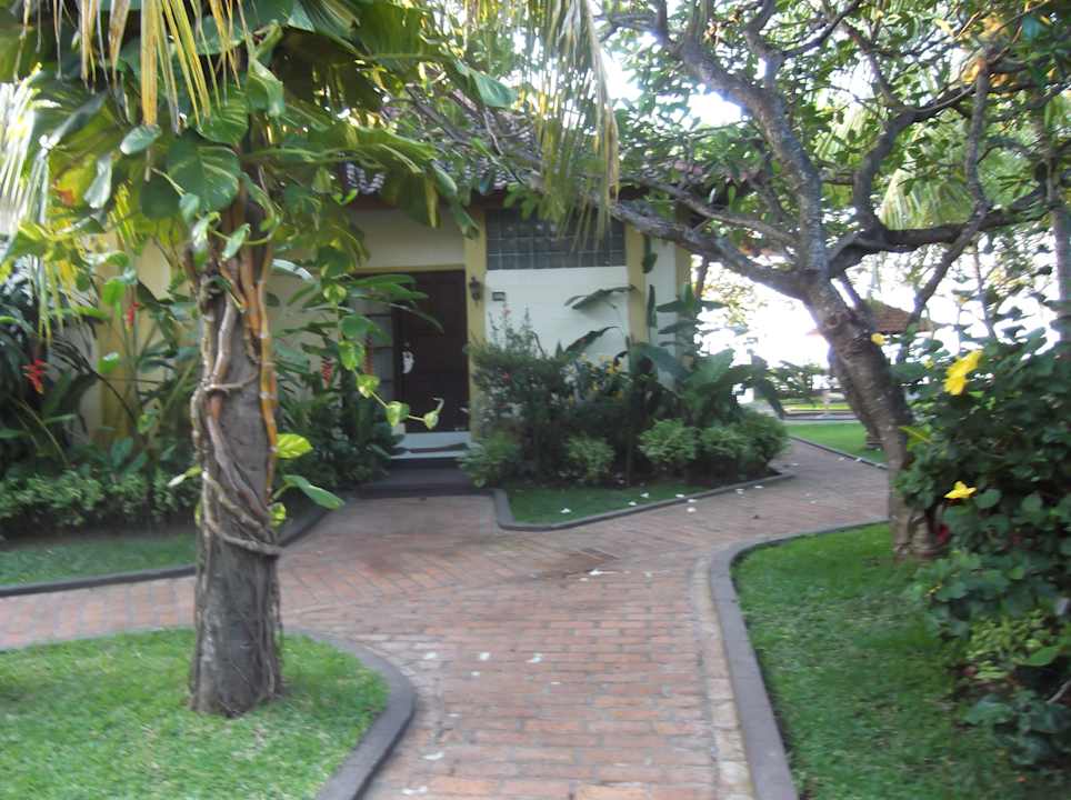 Bungalow entrance Aditya Beach Resort Lovina