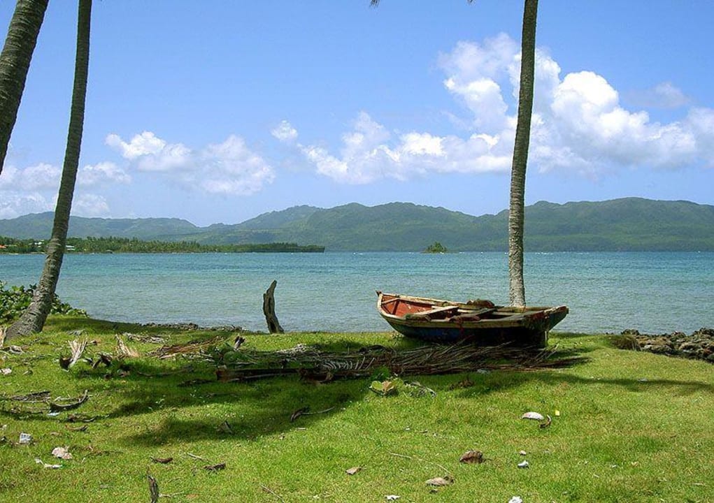 Blick auf Las Galeras mit der Vorgelagerten Insel Wyndham Alltra Samana