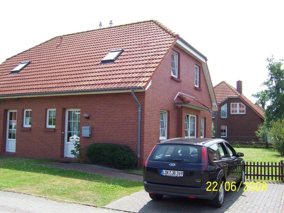 Außenansicht der Doppelhaushälfte Ferienhaus Striegan