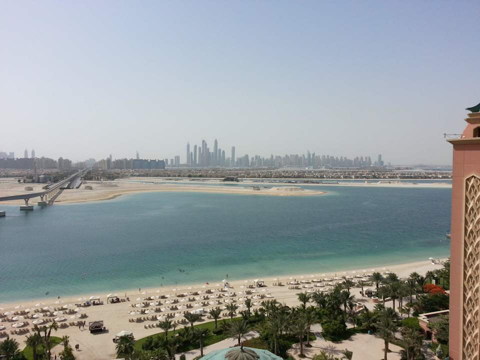 Blick vom Zimmer zum Strand Atlantis, The Palm
