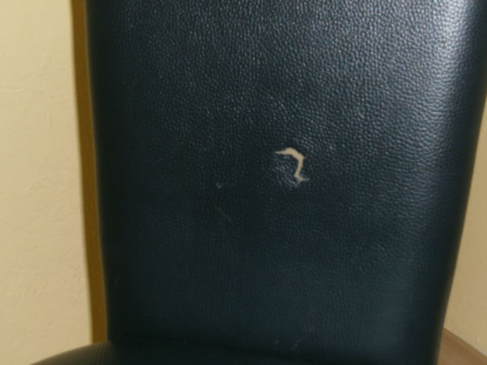 Alle Polster der Stühle aufgerissen Sonnenwald Hotel