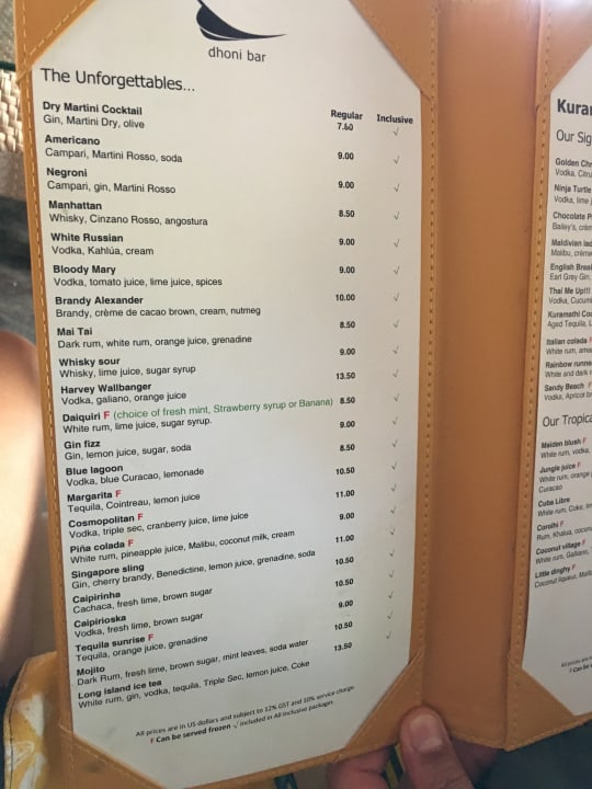 Gastro Kuramathi Maldives