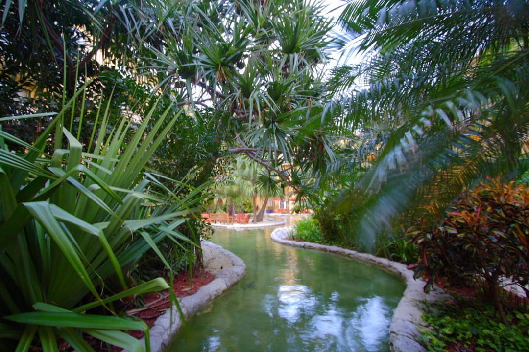 Courtyard - die Grünanlage im Innenhof Hotel Marriott Beach Resort Grand Cayman