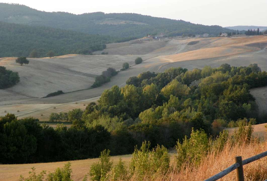 Abendstimmung in den Feldern Ferienwohnungen Casale Refoli