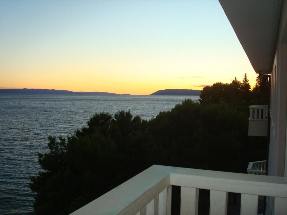 Sonnenuntergang vom Balkon Hotel Tamaris