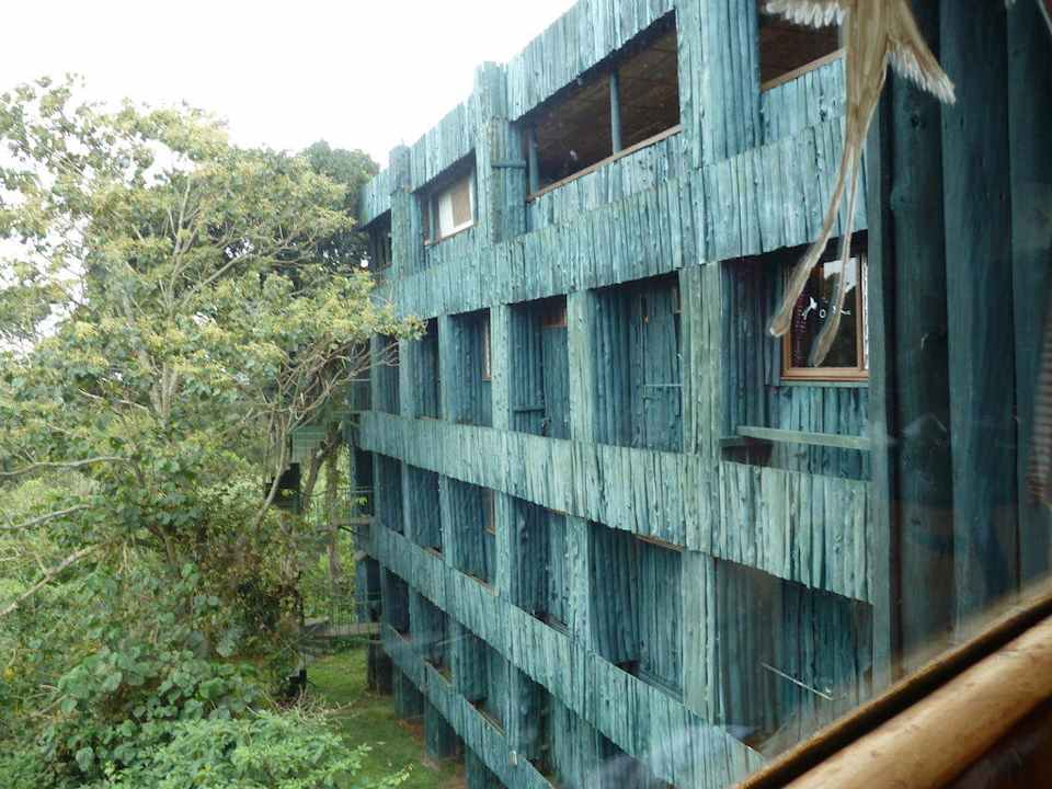 Hotel von hinten. Hotel Serena Mountain Lodge