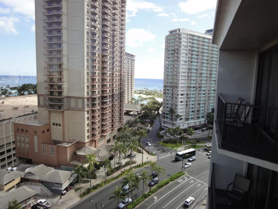 Ausblick Richtung Meer Hotel Aqua Palms at Waikiki