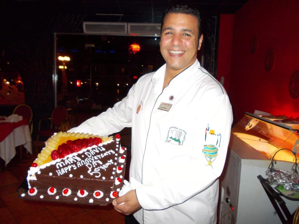 Our chef Sugar made our cake  Titanic Beach Spa & Aqua Park