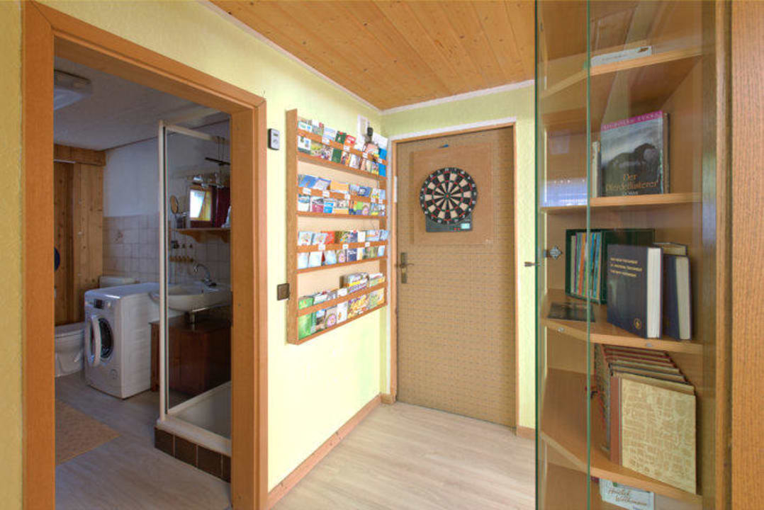 Igelnest Blick zum Badezimmer Gästehaus Igeltreff